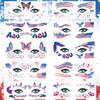 HOWAF 10 Sheets 4th of July Face Tattoo for USA Independence Day Parade Decoration, Fourth of July Decorations Eye Tattoos Red White and Blue American Flag Fake Tattoos Stickers for Adults Kids