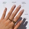 Glamnetic Press On Nails - Pure Intentions | Glossy, Semi-Transparent, Short Round Nails, Reusable | 12 Sizes - 30 Nail Kit with Glue