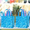 C L cooper life 12pcs Ocean Wave Gift Treat Bags with Handles Summer Beach Pool Party Grocery Shopping Bags Under The Sea Theme Non-Woven Bag for Ocean Birthday Party Baby Shower Supplies
