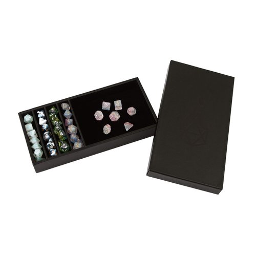 Forged Dice Co. Dice Battle Pit Dice Tray - 2 Dice Trays in 1 with Staging Area - Rolling Tray and Storage Compatible with Any Dice Game, D&D and RPG Gaming - Black