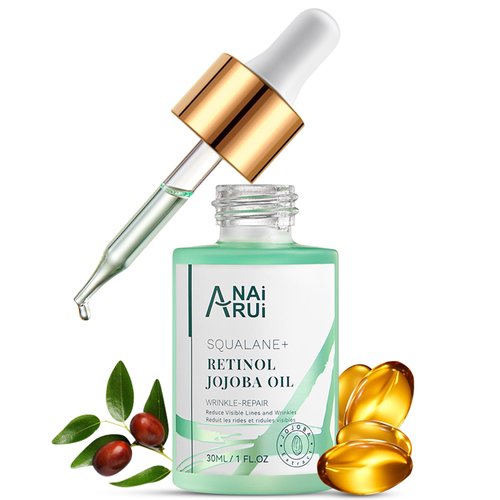 Squalane Retinol Jojoba Oil Moisturizer for Face Hydrate, Nourish, Moisturize Fine Lines and Wrin...
