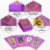 Nevkha Tarot Cards with Guidebook | with Meanings on Them | Tarot Wrap Pouch with Placements | Purple & Pink Designs | Perfect for Beginners & Experienced Practitioners