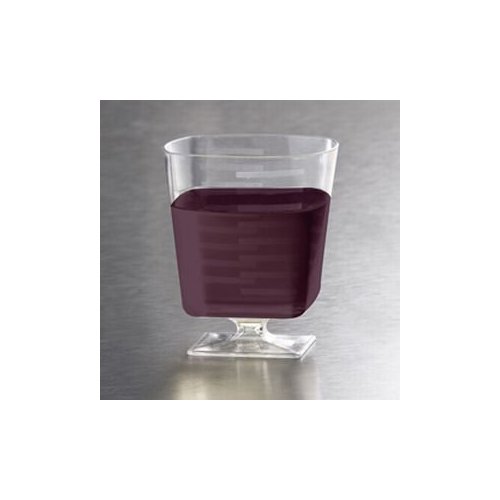 Plastic Wine Glasses Square 1 Piece Design 10 Per Pack