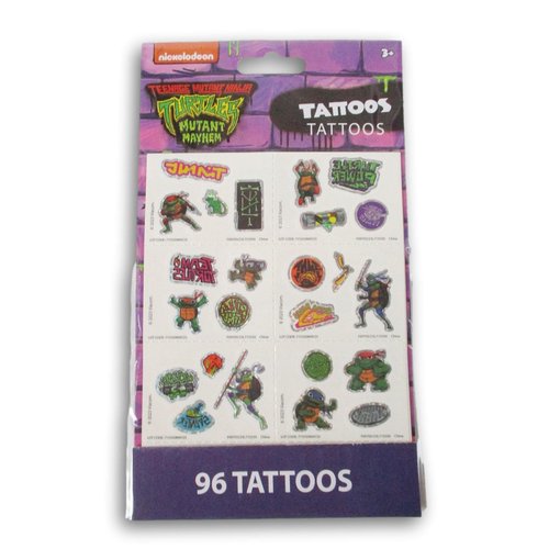 Turtles Raphael, Leonardo, Donatello, Michelangelo Ninja Temporary Tattoos - 96 Count