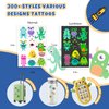 Yocieco Temporary Tattoo for Kids, 300+ Pcs Glow in the Dark Tattoos Kids Stickers, Luminous Party Supplies with Car/Dinosaur/Space/Butterfly Favors for Boys Girls