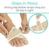 Vive Bunion Brace (Pair) - Big Toe Corrector Straightener with Splint - Hallux Valgus Pad, Joint Pain Relief, Alignment Treatment - Orthopedic Sleeve Foot Wrap Support for Men and Women (Beige)