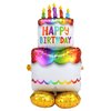 amscan 53" Anagram Birthday Cake Airloonz Foil Balloon, Multicolor