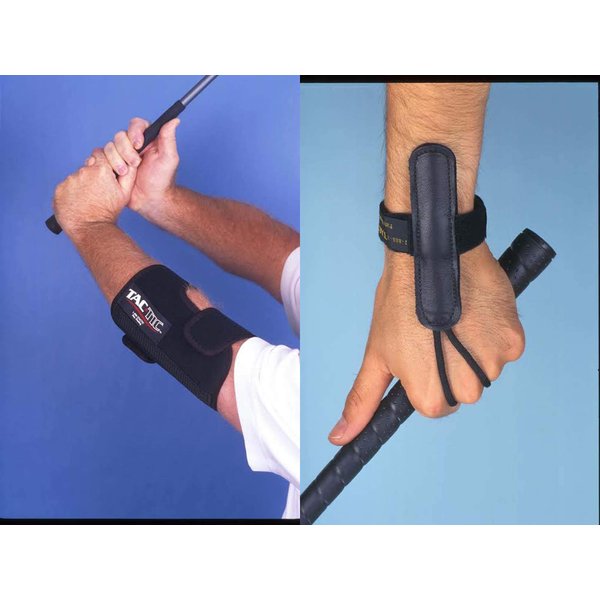 Tac Tic 2 Piece Wrist Over Glove & Elbow Bundle Golf Swing Training Aid Tactic