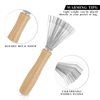 Hair Brush Cleaner, Portable and Mini Hairbrush Cleaner Tool Metal Wire Rake and Ergonomic Wooden Handle Comb Cleaning Brush for Removing Hair Dust Home and Salon Use