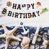 Talorine Pirate Birthday Party Decoration for Boys, Pirate Happy Birthday Banner, Pirate Sea Sailing Nautical Party Favors Baby Shower Birthday Party Supplies