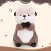 Riuhot Otter Stuffed Animals Cute Otter Plush Soft Otter Plushie Toy Stuffed Otter Gift for Kids Children Girls Boys 9.8 Inch Sea Otter Stuffed Animal
