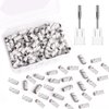 BQAN Sanding Bands for Nail Drill, 100 Pcs Small Nail Sanding Files with 2023 Upgrade Design 3.1mm Mandrel Bits, 240 Fine Grits for Natural Nail Prep Smooth Polish Cuticle, Manicure Nail Salon Use