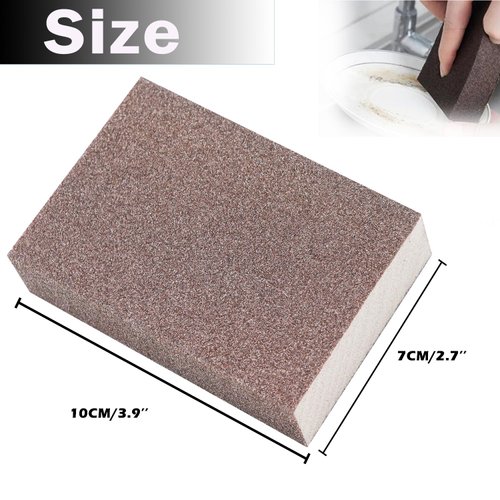 Sunxeke 4Pcs Sanding Sponge Coarse Fine Blocks kit 60/80/120/220 Grit for Pot Brush Pan Brush Metal Sanding Wood Sanding Glasses Sanding Washable&Reusable