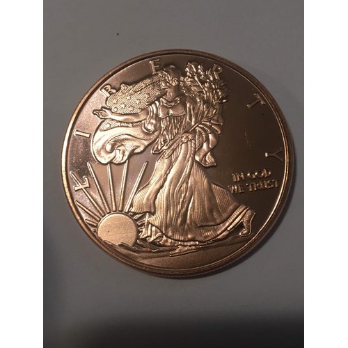 Roll Pure Copper Bullion Rounds 20 Copper Coins New from Mint in Sure-Safe Tube