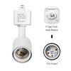 mirrea H Type Track Lighting Head to E26 Medium Screw Base Adapter Light Direction Adjustable Pack of 3 (White)