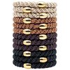 Qooocy Hair Tie Bracelets, Hair Ties for Women Girl, Ponytail Holders for Thick Hair, Superior Strong Stretchy Braided Hair Ties, No Slip Damage Crease Hair Bands-12Pcs, Classic