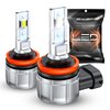 SEALIGHT H11 LED Bulbs, H16 H9 H18 H11 Fog Light Bulbs or DRL, 600% Brightness Fog Light Bulb LED for Cars, 360° Illumination 6500k Cool White, 4.0 Upgrade Dual-row CSP Chips Non-polarity, Pack of 2