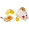 Hape White Wooden Pop-Up Toaster Set Pretend Play Breakfast Accessories For Preschoolers