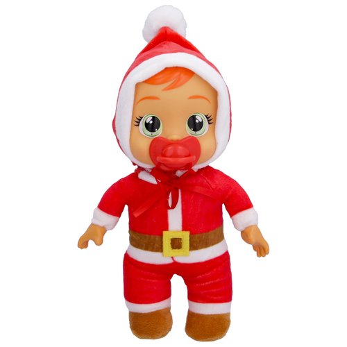 Cry Babies Tiny Cuddles Christmas Claus - 9" Baby Dolls, Cries Real Tears, Santa Themed Pajamas