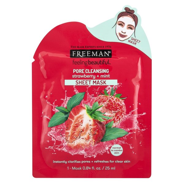 Freeman Facial Strawberry+Mint Pore Cleansing Sheet Mask (6 Pieces)