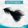 Feeder Creek Bead Head Woolly Bugger Fly Fishing Flies | 12pc Flies for Fly Fishing | 4 Size Assortment Trout Flies 6, 8, 10, 12 (3 of Each Size) Fly Fishing Gear (Black)