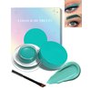 Waterproof Matte Gel Eyeliner Pot- Green Long Lasting Cream Eyeliner Eyebrow Gel, High Intensity Pigments Smudge-proof Eye Liner Brow Cream, for Halloween Cosplay Show Eye Liner Brow Face Makeup-#113