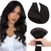 SEGO Tape in Hair Extensions Human Hair,Natural Black 18 Inch 50g/pack 20 pcs,100% Remy Human Hair Extensions Seamless Straight Silky Soft for Women (18 Inch #1B Natural Black)