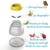 Bug Magnifying Viewer 5X Magnifyer Insect Observation Kit Bug Viewer Built-in 7cm Ruler with 2 Plastic Tweezers Bug Catcher Kit for Kids Science Nature Exploration (4Pack, Yellow)