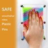 ZJMZZM 3D Pin Art Toy – Unique Rainbow Plastic Pin Art Board for Kids，3.7 * 5 inch 3D Pin Impression Sculpture Needle Toys to Inspire Imagination and Creativity for Children (Small)