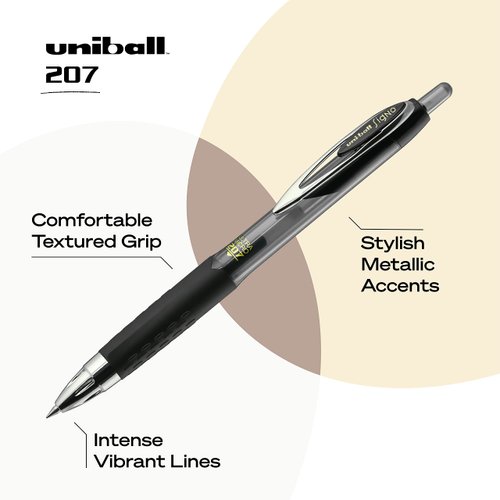 Uniball Signo 207 Gel Pen 12 Pack, 0.38mm Ultra Micro Black Pens, Gel Ink Pens | Office Supplies Sold by Uniball are Pens, Ballpoint Pen, Colored Pens, Gel Pens, Fine Point, Smooth Writing Pens