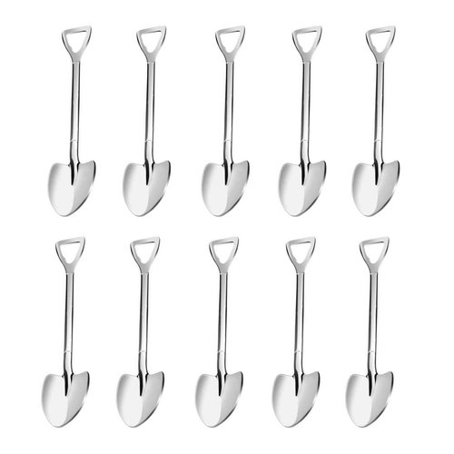 20 Pack Shovel Shape Demitasse Espresso Spoons, 4.7 Inches Stainless Steel Mini Coffee Spoons, Small Spoons for Dessert,Tea, Appetizer, Party Supplies