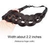 DIGUAN Hollow out wide braid with thin braid Synthetic Hair Braided Headband Hairpiece for Women (Dark Chocolate, Wide)