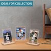 Mudder 6 Pack Acrylic Baseball Card Frame Display Stand Trading Card Display Clear Trading Card Holder for Standard Cards, Sports Cards, Trading Card, Sports Card