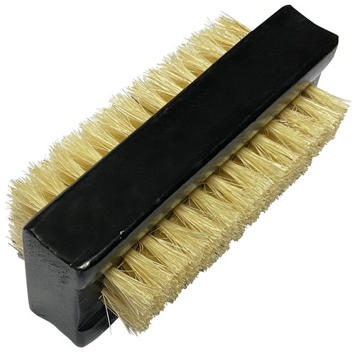 Coralpearl Wooden Nail Brush Cleaner Black X 1 in Natural 100% Boar Bristle for Cleaning Hand Finger Foot Toe, Fingernail Toenail Scrub Brush for Men Women Kids Manicure Pedicure Care (Two sided)