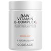 Codeage Raw Vitamin B-Complex Supplement - Essential B Vitamins with Probiotics, Digestive Enzymes, Fruits & Vegetables - 2-Month Supply - Methylfolate - Biotin - Vitamin B12 - Non-GMO - 60 Capsules