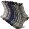 SIMIYA 5 Pairs Merino Wool Socks Mens, Super Thick Mens Hiking Socks Thermal Wool Socks for Cold Weather(7-13)