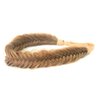 BOBIYA Wide Fishtail Headband for Women Synthetic Hair Elastic Stretch Caramel Brown Fishtail Headband (Caramel Brown)