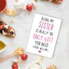 Qamza Funny Birthday Card For Sister Best Friend Bestie, Humorous Happy Sisters Friendship Birthday Card for Her. Ideal Sister Birthday Gift for Her Friend