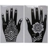 Xmasir 6 Sheets India Henna Tattoo Stencil Kit for Women Girl Hand Art Painting Temporary Tattoo Sticker Glitter Templates 7.87'' x 4''