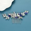 Bridal Wedding Crystal Hair Comb, Handmade Rhinestone Hair Clips Bridal Headpiece Sparkly Crystal Hair Pin Side Combs Hair Accessorie for Women Girls