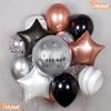 Black Star Balloons 18 Inch, 10 Pcs Black Star Shaped Mylar Helium Foil Metallic Balloon for Birthday Party Decorations Baby Shower Wedding Anniversary Backdrop Halloween Party Supplies