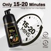 Black Hair Dye Shampoo 3 in 1 Champu Para Canas for Gray Hair Coverage, Natural and Herbal Color Shampoo for Women