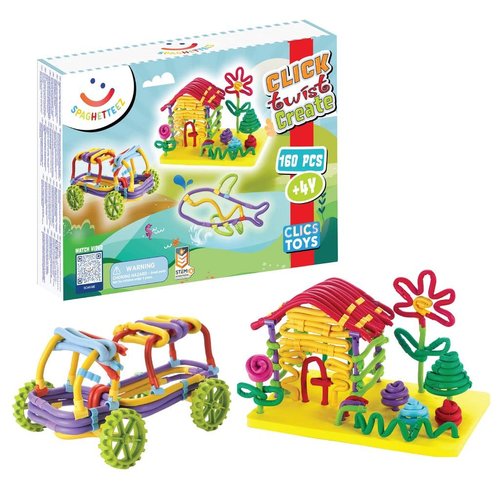 Spaghetteez Craft kit for Kids from 4 Years, Sensory Toys for Boys and Girls, Ideal as a Gift, Flexible Construction Toys for Arts and Crafts in a Set of 160 Pieces