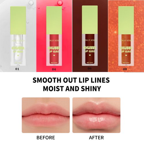 jeosisy Lip Glow Oil - Hydrating Lip Oil Tinted, Long Lasting Plumping Lip Balm Lip Care Moisturizing Lip Gloss (# 6)