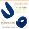 Easyouth 16inch Blue Hair Extensions Tape in Human Hair Invisible Tape in Extensions Human Hair Colored Tape in Hair Extensions Blue Hairstyle 25g 10pcs