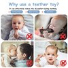 Silicone Baby Teething Toys,TV Remote Control Shape Teething Toys,Remote Teether for Babies 3-24 Months,BPA Free (R-Black)