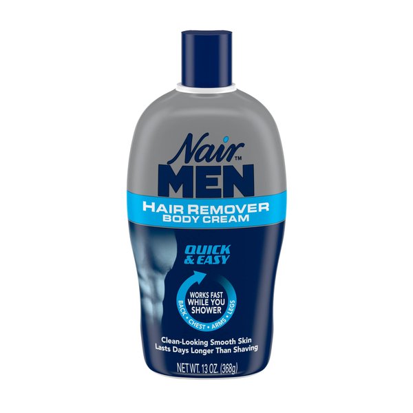Nair Men's Hair Removal Cream, Body Hair Remover for Men, 13 Oz Bottle