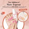 AZUREBEAUTY Dip Powder Nail Kit, Jelly Translucent Milky White Sheer Pink Nude Neutral Clear 8 Colors, Dipping Powder Liquid Set Added Matte Top Coat with Nail Sticks French Nail Art Manicure Salon