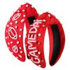 Game Day Headbands Accessories for Women Jeweled Football Knotted Headbands Red Field Spirit Day Accessories Outfits Sport Team Headwear Game Day Football Mom Accessories Tailgate Party Favors