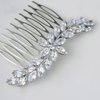 SWEETV Rhinestone Crystal Hair Accessories - Retro Bridal Hairpiece, Sparkly Side Comb for Brides, Bridesmaids, Women and Girls